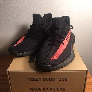 Yeezy 350 core black red size 10 authentic